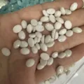 Primo piano di una mano che tiene cabochon di pietra bianca ovale sfaccettata per il fai da te. - Giada Bianca Naturale