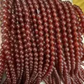 Perle sciolte tonde in agata rossa naturale scura per gioielli fai da te - 12mm (Circa 32 Pezzi/Filo) / Agata Rossa Scura A+