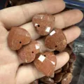 Facettierte herzförmige Goldstein-Anhänger für die DIY-Schmuckherstellung 20 mm Größe - Ca. 20*6mm / Goldfluss