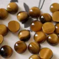 Natural tiger eye flat-back round cabochons for jewelry making DIY - 10mm Size / A+ Tiger Eye