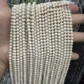Faceted white natural stone beads loose strand for jewelry making - Natural White Stone Round Beads / 2mm Faceted (Approx. 170 Beads/Strand)