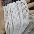 Faceted natural white stone beads strands for DIY jewelry making accessories - Natural White Jade Round Beads / 2mm Faceted (Approx. 170 Beads/Strand)