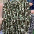 Strands of faceted small green and brown natural stone beads for DIY jewelry making - Natural Green Tsavorite Stone Round Beads / 2mm Faceted (Approx. 170 Beads/Strand)