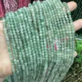 Faceted natural stone beads strands for DIY jewelry making in light green - Natural Green Aventurine Round Beads / 2mm Faceted (Approx. 170 Beads/Strand)