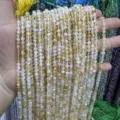 Natural faceted yellow crystal stone beads for DIY jewelry making and necklaces - Natural Citrine Round Beads / 2mm Faceted (Approx. 170 Beads/Strand)