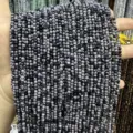 High quality faceted natural gray snowflake stone beads for DIY necklace jewelry making - 2mm Faceted Round Beads (Approx 170 Pieces) / Natural Snowflake Obsidian
