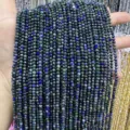 Faceted natural stone beads in dark green and blue for DIY jewelry making - 2mm Faceted Round Beads (Approx 170 Pieces) / Phoenix Lapis