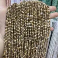 Small faceted natural stone beads in earthy brown for DIY bracelet and necklace jewelry - Natural Picture Jasper Round Beads / 2mm Faceted (Approx. 170 Beads/Strand)