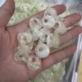 Light green natural agate stone beads with eccentric hole for DIY jewelry craft making - Lemon Quartz