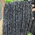 High quality natural gray faceted stone beads strands for DIY jewelry making accessories - Natural Black Flash Stone Round Bead / 2mm Faceted (Approx. 170 Beads/Strand)