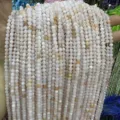 Pale pink and white faceted natural stone crystal beads for DIY jewelry making accessories - Pink Aventurine Style / 2mm Faceted Round Beads (Approx. 170 Pieces Per Strand)