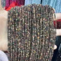 Faceted natural stone beads in mixed colors for DIY jewelry making necklace components - 2mm Faceted Round Beads (Approx. 170 Pieces Per Strand) / Natural Picasso Jasper