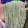 Faceted light green natural stone round beads for DIY bracelet and necklace making - Natural Prehnite Round Beads / 2mm Faceted (Approx. 170 Beads/Strand)