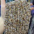 Faceted natural stone beads strands in various earthy tones for DIY jewelry and necklaces - Natural Crazy Lace Agate Round Beads / 2mm Faceted (Approx. 170 Beads/Strand)