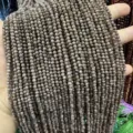 Natural faceted gray stone beads strings for DIY jewelry making accessories - Natural Coffee Flash Stone / 2mm Faceted (Approx. 170 Beads/Strand)