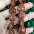 16mm en 20mm hartvormige goudsteen kralen voor het maken van DIY sieraden accessoires - 16*16*8mm (Ongeveer 12 Pcs/Pack) / Gouden Zandsteen
