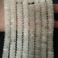 4x10mm natural white crystal rondelle spacer beads for DIY jewelry making and crafts - 50 Pieces/Pack / 4x10mm / White Crystal