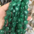 Hartvormige natuurstenen kralen met groen malachietpatroon voor DIY sieraden maken - Malachiet-steen