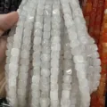 8mm quadratische weiße Naturstein-Chalcedon-Perlen für handgefertigten DIY-Schmuck - 8mm (ca. 45 Stück) / Weißer Jade