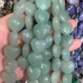 Groene hartvormige natuurstenen kralen 16mm 20mm voor DIY sieraden maken accessoires - Groene Aventurijn