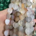 Doorschijnende hartvormige natuurlijke agaatstenen kralen voor DIY sieraden maken - Lichte Agaat