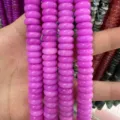 Natural 4x10mm purple stone abacus spacer beads for DIY jewelry bracelet crafting - 50 Pieces/Pack / 4x10mm / Rose Red