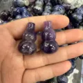 Natürlicher violetter Amethyst-Stein-Anhänger für DIY Schmuck Halsketten Handwerk - Ca. 18*30mm / Amethyst