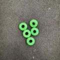 Perline in pietra naturale verde con foro grande per creazioni di gioielli fai da te - 6mm x 12mm / Confezione da 10 / Giada Malese