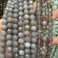 Facettenreiche graue Natursteinperlen für DIY-Schmuck, spezifische SKU-Variantenansicht - Natürlicher Grauer Achat