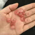 Set di perle a pallottoliere in pietra naturale rosa 6x12mm con foro grande 5mm per gioielli fai da te - 6mm x 12mm / 10 Pezzi/Pacco / Rosso anguria