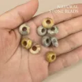 Perle d'abaco in pietra occhio di tigre naturale sulla mano - 6mm x 12mm / 10 Pezzi/Pacco / Agata Pazza