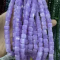 Perle quadrate di calcedonio agata viola da 8 mm per la creazione di gioielli DIY - 8mm (circa 45 pezzi) / Giada Viola Ottimizzata