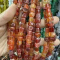 Perle quadrate da 8mm in agata naturale arancione e calcedonio per la creazione di gioielli fai da te - 8mm (circa 45 pezzi) / Agata rossa