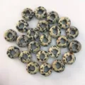 Perle in diaspro dalmata naturale 6x12mm con foro da 5mm per creazione di gioielli fai da te - 6mm x 12mm / 10 Pezzi/Pacco / Pietra Dalmata