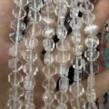 Cuentas de cruz de cristal natural transparente para hacer accesorios de joyería DIY - 8x8x4mm (Aprox. 50 Piezas/Paquete) / Cristal de roca