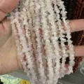 Cuentas de virutas de cristal blanco natural de 3-5mm para hacer joyas de bricolaje - 3*5mm (Aprox. 80cm Tira) / Cuarzo rosa