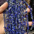 Cuentas de chips de piedra natural de lapislázuli azul de 3x5mm para hacer joyas - 3*5mm (Aprox. 80cm Tira) / Lapislázuli
