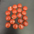 Cabochon in diaspro rosso naturale da 20 mm a fondo piatto per creazione gioielli DIY - 20*6mm / Diaspro Rosso