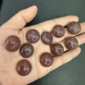 Cabochon rotondi in pietra di quarzo fragola naturale da 20mm per gioielli fai-da-te - 20*6mm / Quarzo rosa