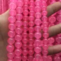 Natural pink Malaysian chalcedony loose round beads for DIY jewelry making - 4mm Strand (Approx 93 Pieces) / Light Red Jade