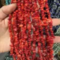 Cuentas de piedra natural roja irregular de 3x5mm para accesorios de joyería DIY - 3*5mm (Aprox. 80cm Tira) / Coral Rojo