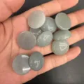 Cabochon in pietra naturale blu chiaro 20mm con retro piatto per creazione gioielli fai da te - 20*6mm / Acquamarina Ottimizzata