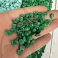 Cabochon ovali con retro piatto motivo malachite verde per creazione gioielli fai da te - 6*8mm / Turchese Pavone Sintetico