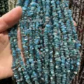 Cuentas de virutas de piedra natural azul de 3-5mm para bisutería hecha a mano artesanal - 3*5mm (Aprox. 80cm Tira) / Apatita