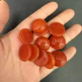 Cabochon in pietra naturale rosso-arancio da 20mm con retro piatto per creazione gioielli fai-da-te - 20*6mm / Giada Arancione