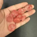 Cabochon tondi in pietra naturale rosa da 20 mm per la creazione di gioielli - 20*6mm / Rosso anguria