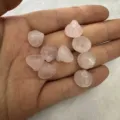 Natural 12mm rose quartz lotus pod stone buttons for handmade DIY jewelry crafts - Small Lotus Pod / 12mm / Rose Quartz