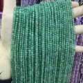 Green faceted natural stone beads for DIY necklace and bracelet jewelry making - Optimized Aventurine Jade Round Beads / 4mm Faceted (Approx. 90 Beads/Strand)