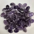 Polierte natürliche violette ovale Amethyst-Cabochon-Steine für DIY-Schmuckzubehör - 6X8mm / 10er Pack / Amethyst