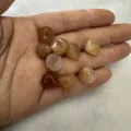12mm lotus seed pod natural stone bead buttons for DIY handmade jewelry accessories - Small Lotus Pod / 12mm / Light Red Agate